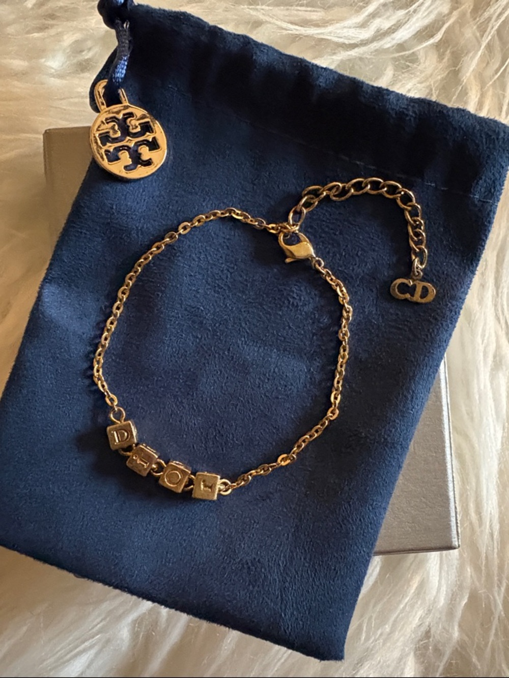 Christian Dior Gold Plated Charm Bracelet